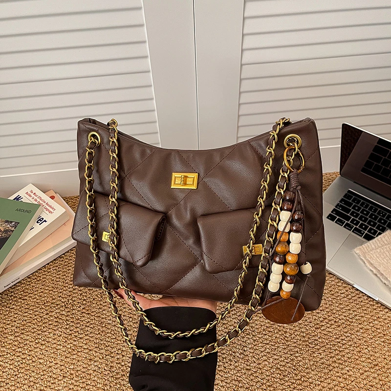 

Высококачественная известная дизайнерская кожаная сумка через плечо с регулируемым ремешком для женщин, элегантная классическая мода