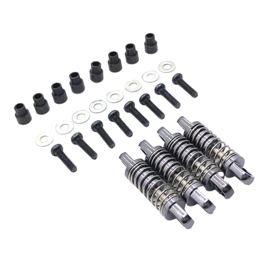 4pieces Aluminum Alloy 1/28 Front Rear Shock Absorber For Wltoys K969 RC Car Part RC Car Accessories Replacement Parts titanium