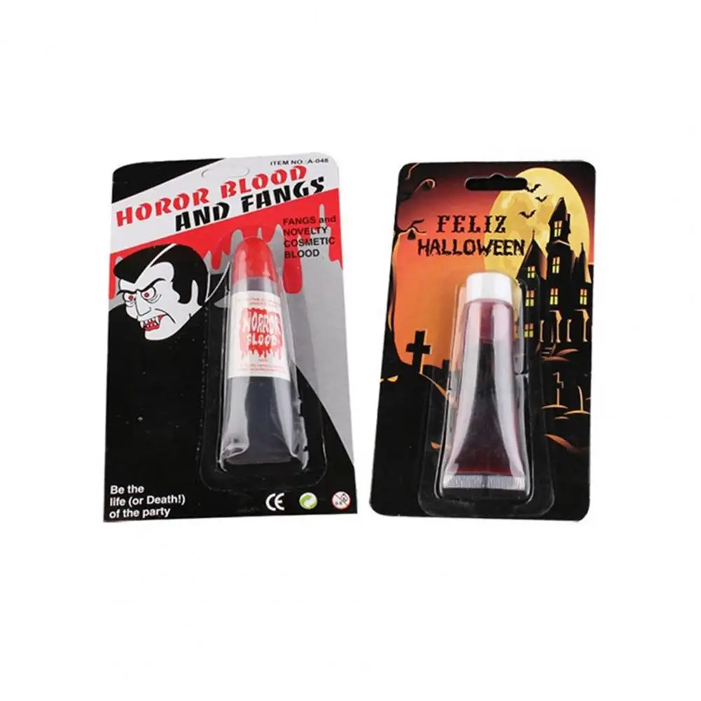 Sangue simulato per decorazioni di Halloween piccolo Kit di trucco Cosplay di Halloween con sangue simulato portatile con realistico