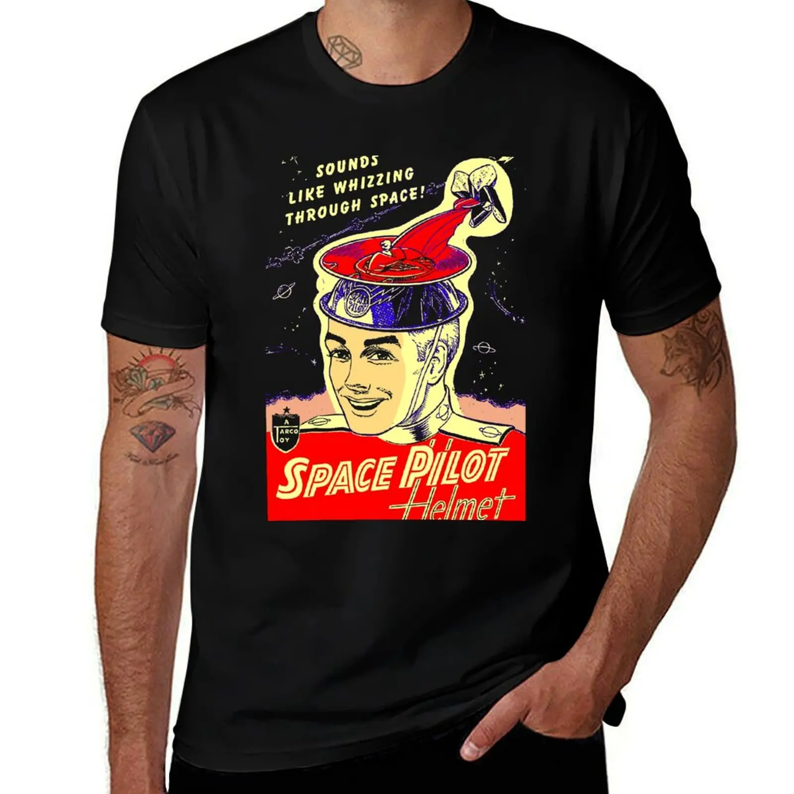 Футболка SPACE PILOT HELMET - ADVERT, повседневная универсальная футболка с коротким рукавом