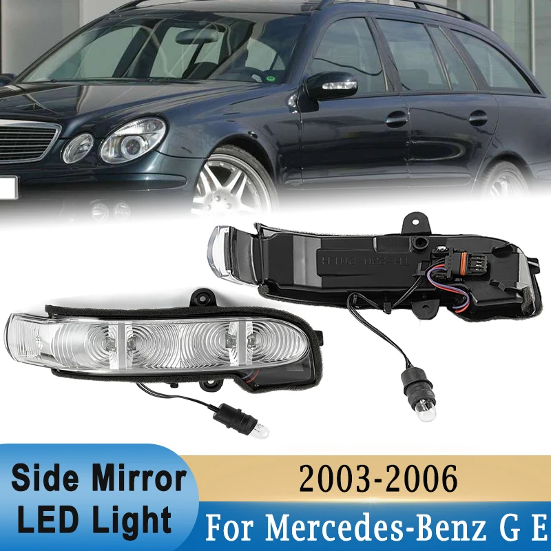 

1Pair Side Mirror LED Light Turn Signal Lamp Indicator for Mercedes-Benz G E Class W211 S211 W463 W461 2038201321 2038201421