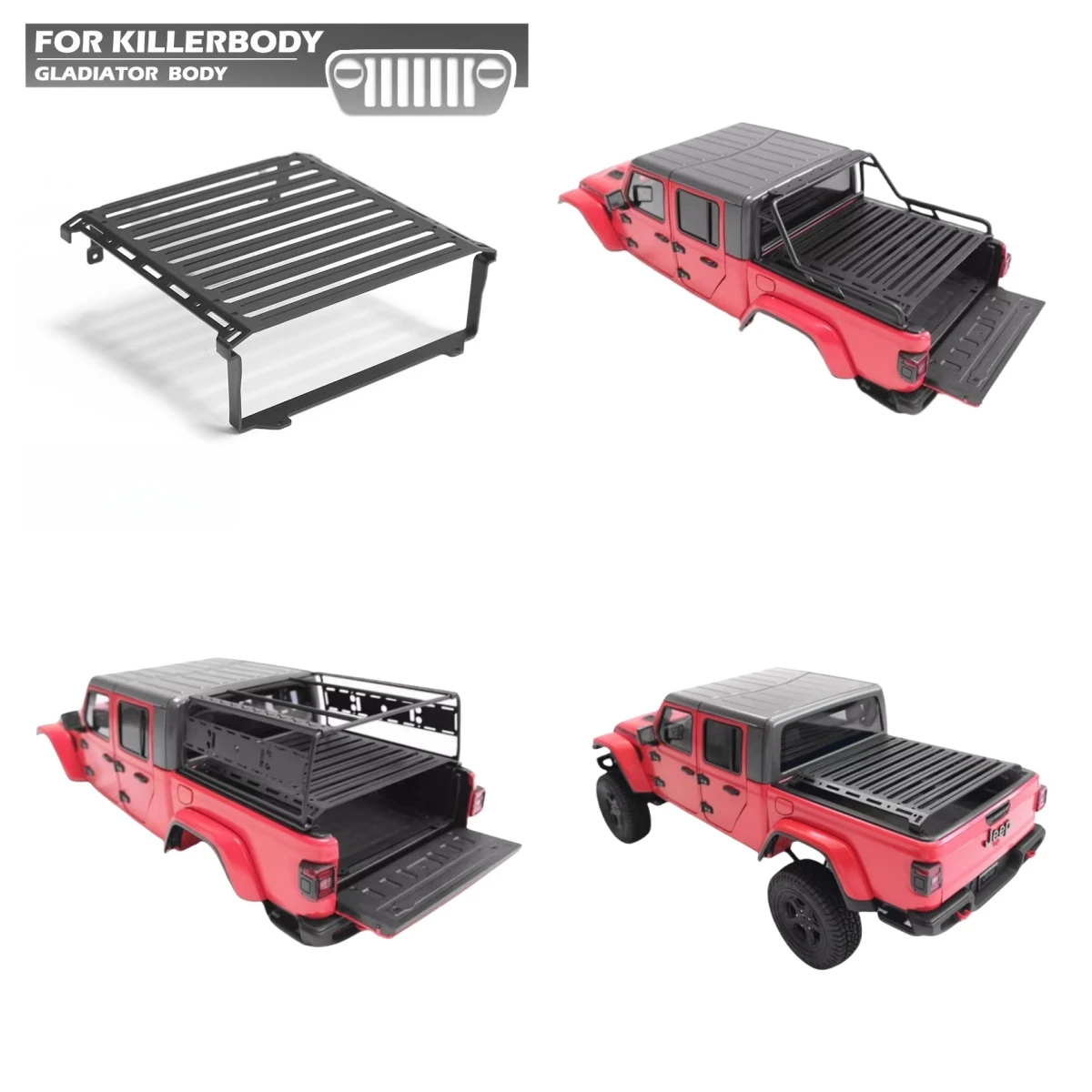 

1:10 Rock Crawler Car Bucket Rack for killerbody gladiator body 1/10 scale Remote Control toys RC Car Option part