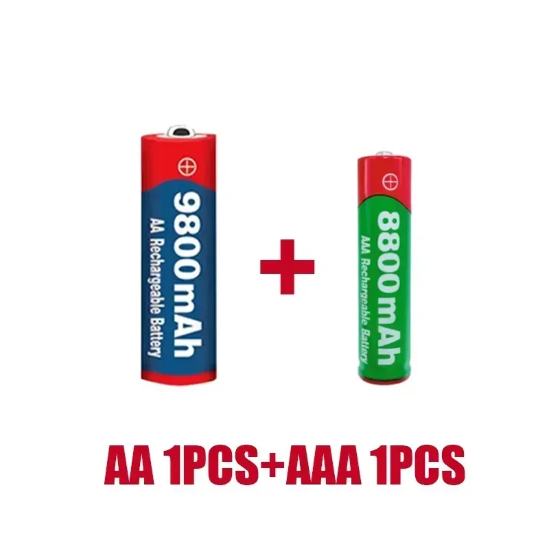 Original factory free delivery of 2024 best-selling AA+AAA batteries, 1.5V 9800 MAH/8800 MAH, suitable for remote controls,