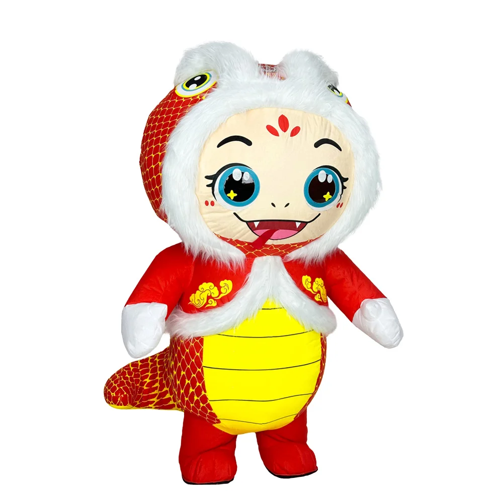 

Cartoon Zodiac Snake Inflatable Plush Costume Adult Character Festival Cosplay Halloween Performance Party Costume