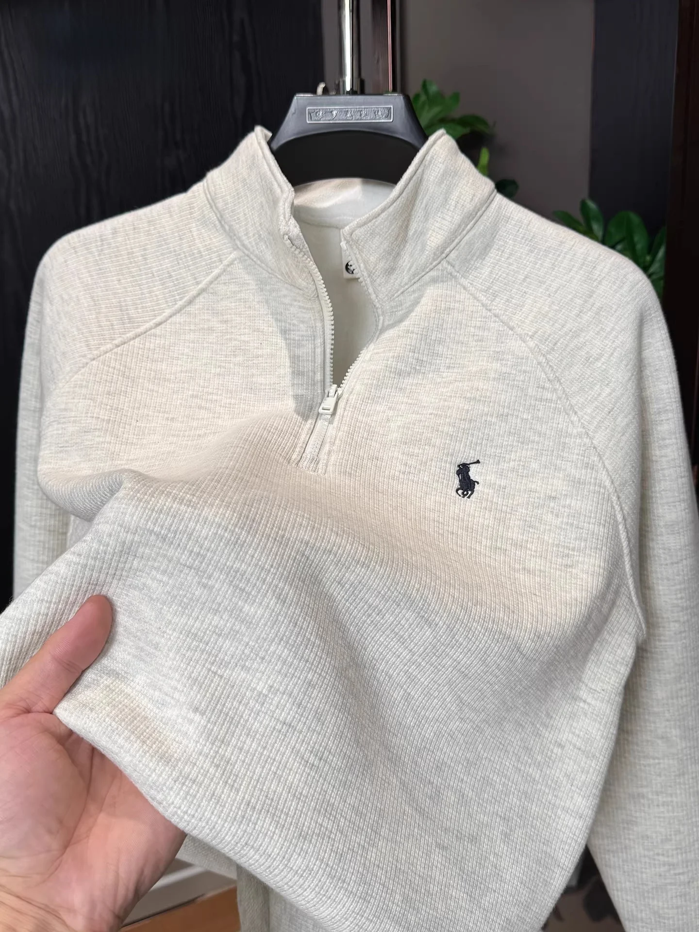 

Paul One-Piece Fce f-Zip Hoodie Men's Thiened Knitted Base irt Autumn Winter Faion Casual Sle Warm Cotton Polye...