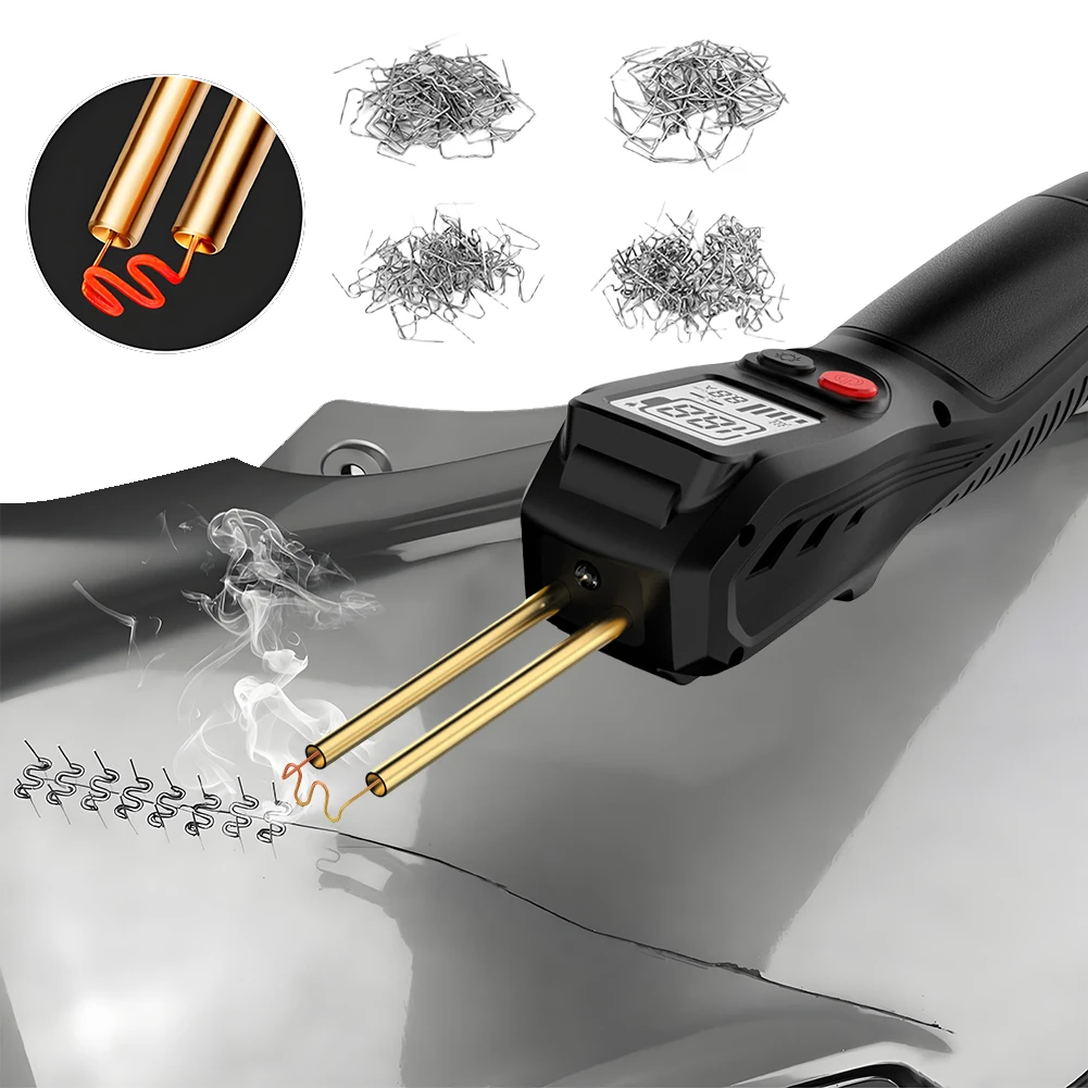 طقم لحام البلاستيك مع 200 دبابيس ساخنة مسدس لحام البلاستيك آلة لحام البلاستيك لإصلاح المصد والإصلاحات البلاستيكية الأخرى