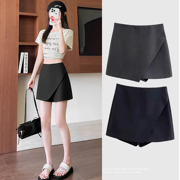 

Gray Suit Skirt Pants Women 2025 Summer New Slim All-match Black Hot Girl College Style Skirt Short Skirt