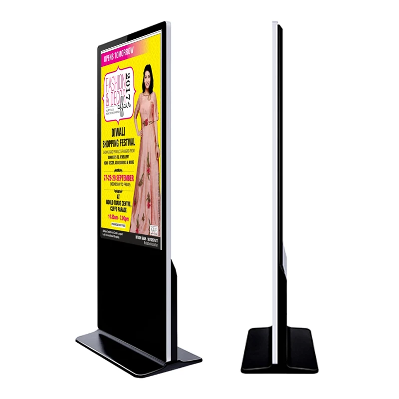 KINGONE Shop Restaurant 43 55 Inch Advertising Screen Floor Standing LCD Signage Display Kiosks