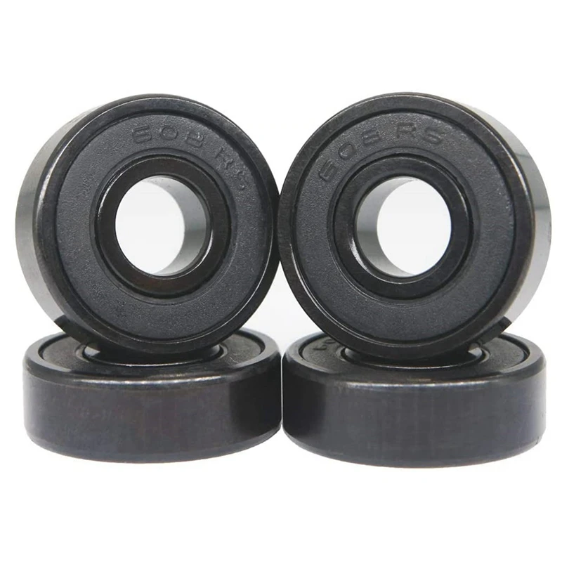 High-Speed 608RS Hybrid Black Ceramic Bearings Skateboard Bearings Ceramic Plastic Arc 608 Bearings-DTB1