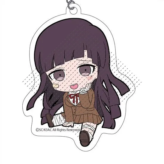 Anime acrílico chaveiro para o presente, jogo Hinata, Hajime, Kirigiri, Kyouko, Nanami, Chiaki, Naegi, Mokoto, Komaeda, Nagito, Chaveiro boneca