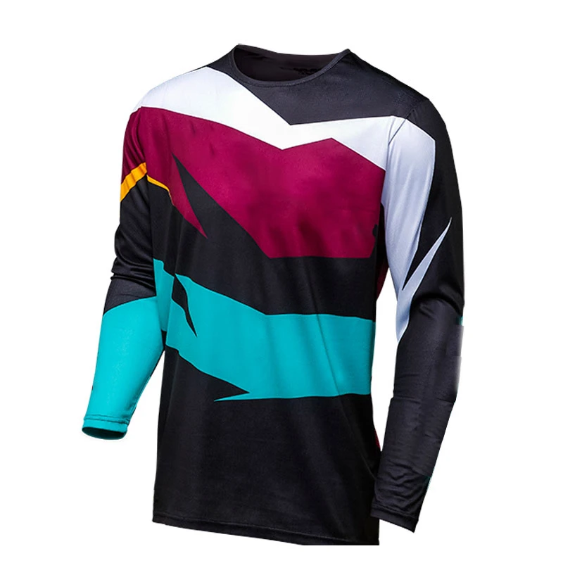 

2025 New Mtb Fox Jersey Off-road Motorcycle Mountain Bike DH Men's Racing Fast Drying Breathable Printed Long Sleeved Shirt
