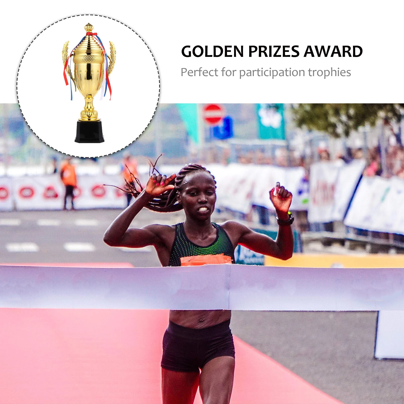 ゴールデン トロフィー カップ プラスチック製賞トロフィー 競技賞 大人向け パーティーゲーム インセンティブ 教室 スポーツイベント用