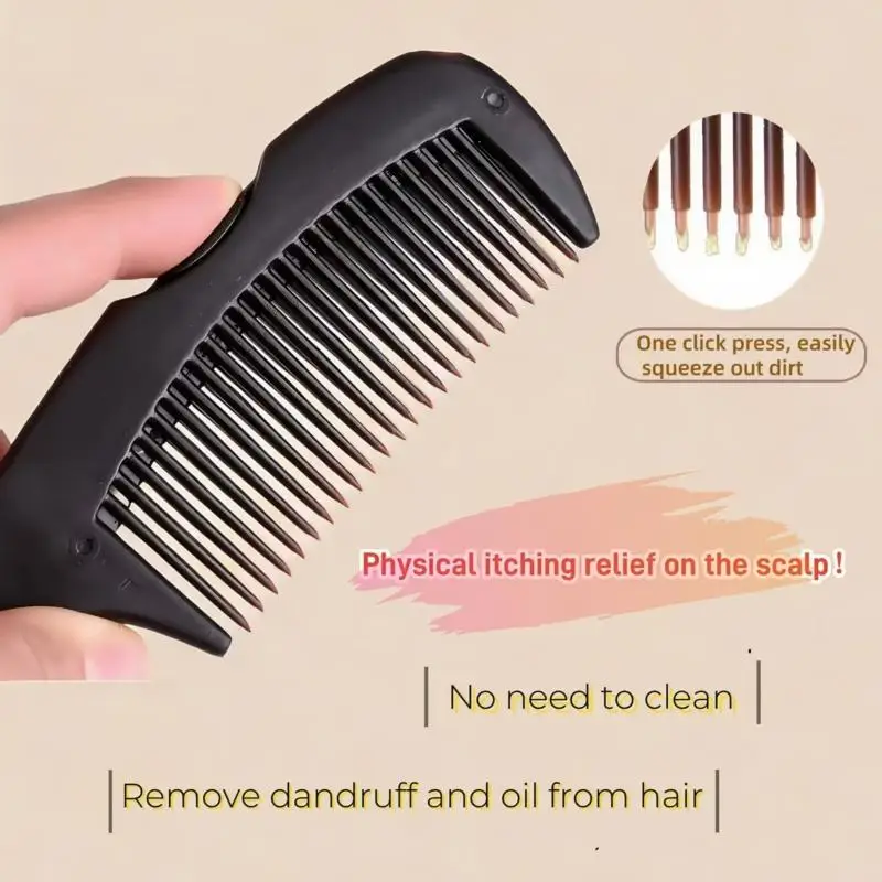 For Women Men Dandruff Relief Comb Hollow Tooth Hairbrush Scalp Point Massage Dandruff Removal Reduce Ltching Scalp Care Comb