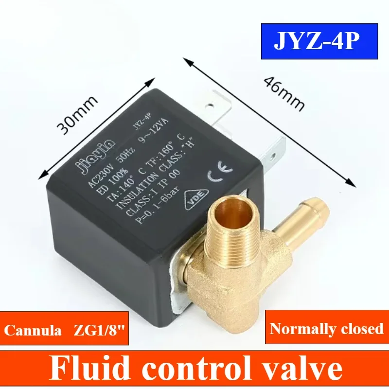 

normally closed Pressurization solenoid valve Brass Steam Pump Electric iron control water valve accessories for ironing machine