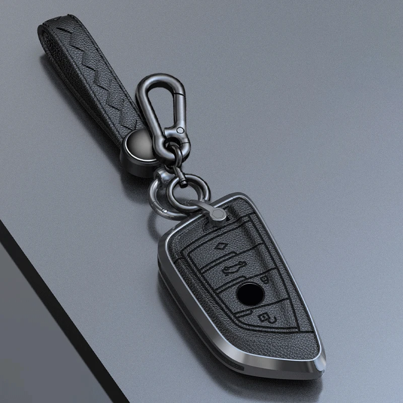 

Zinc Alloy Leather Car Remote Key Case For BMW X1 X3 X5 X6 X7 1 3 5 6 7 Series F11 E46 G20 G30 G11 F15 F16 G01 G02 F48 F30 E90