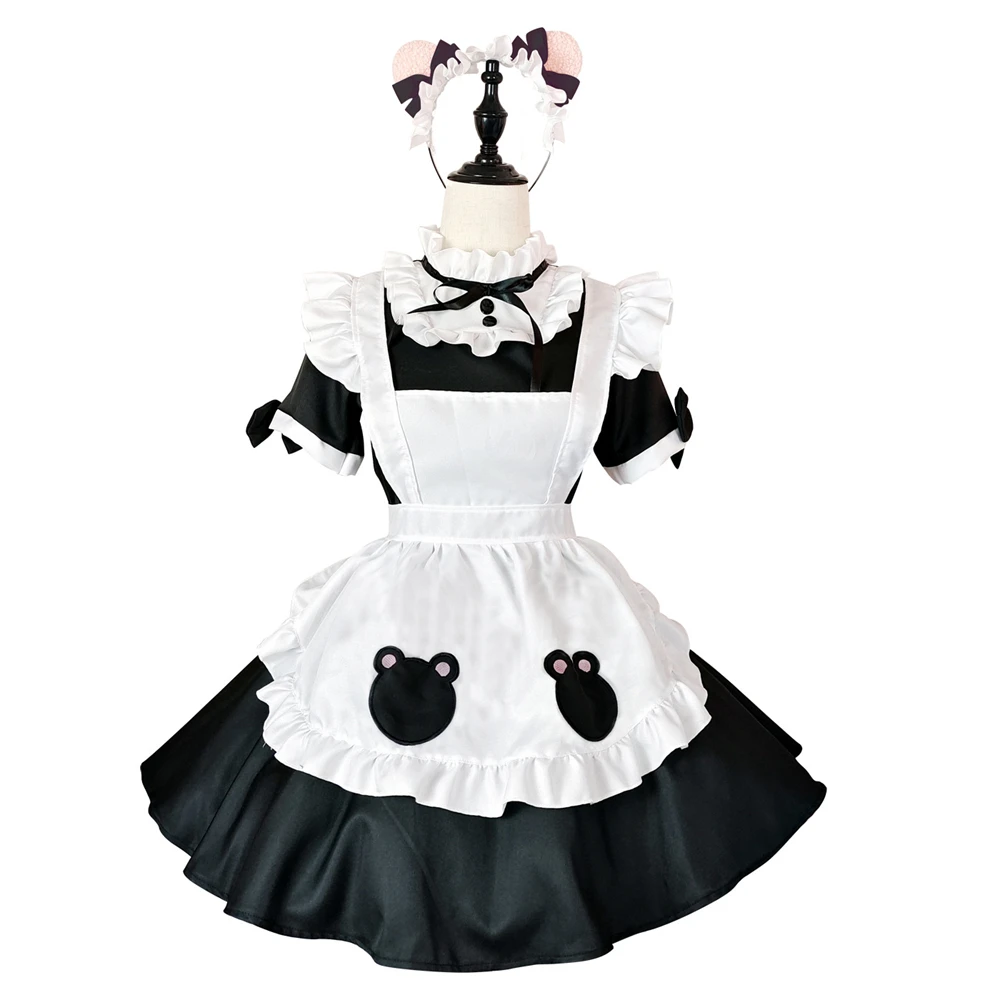 

Cute Lolita Maid Costume Cosplay Restaurant Waitress Outfits Stage Anime Role Play Uniform Sweet Girls' Halloween Party Dress
