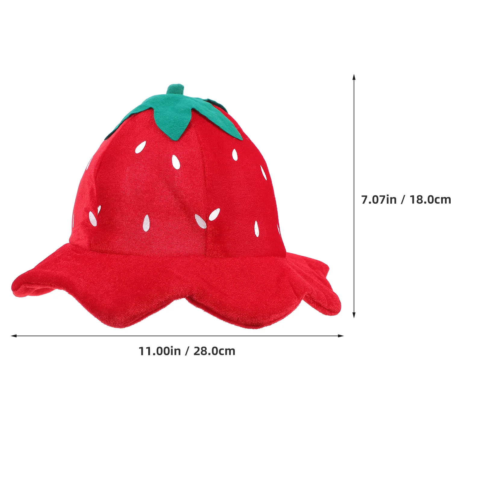 Strawberry Hat Halloween Party Supply Festival Headgear Cosplay Carnival Gold Velvet