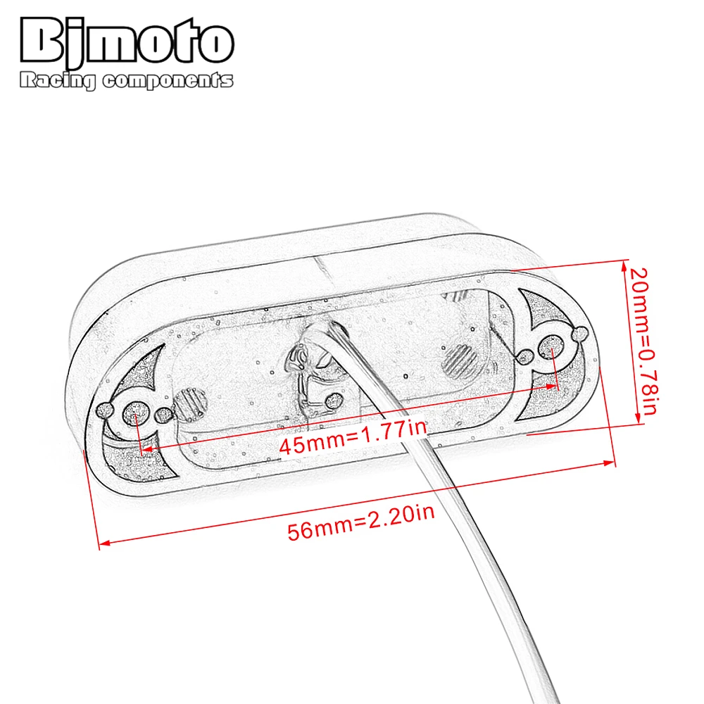 4 LED Motorcycle Universal Tail Brake Rear License Plate Light with Emark 12V  For Kawasaki Yamaha Honda DUCATI Aprilia