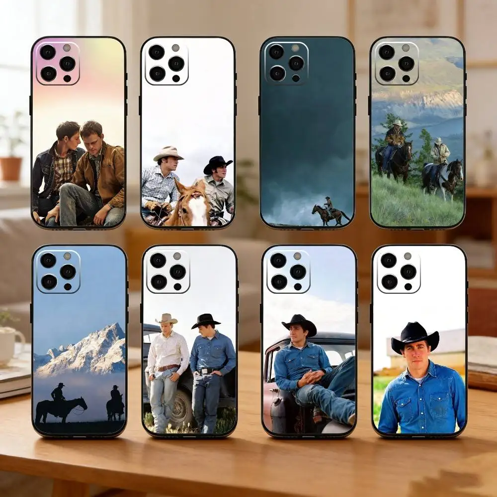 

Movie B-Brokeback M-Mountain Phone Case For iPhone17,16,15,14,13,12 Plus,Max Soft Silicone Black Cover
