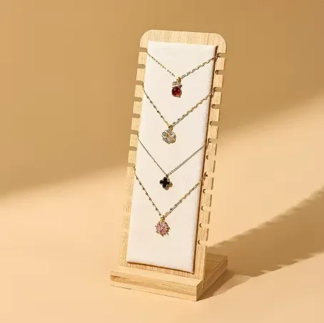 Home Bamboo And Wood Necklace Display Rack, Jewelry Hanging Rack, Pendant Jewelry Rack, Jewelry Store Display Rack