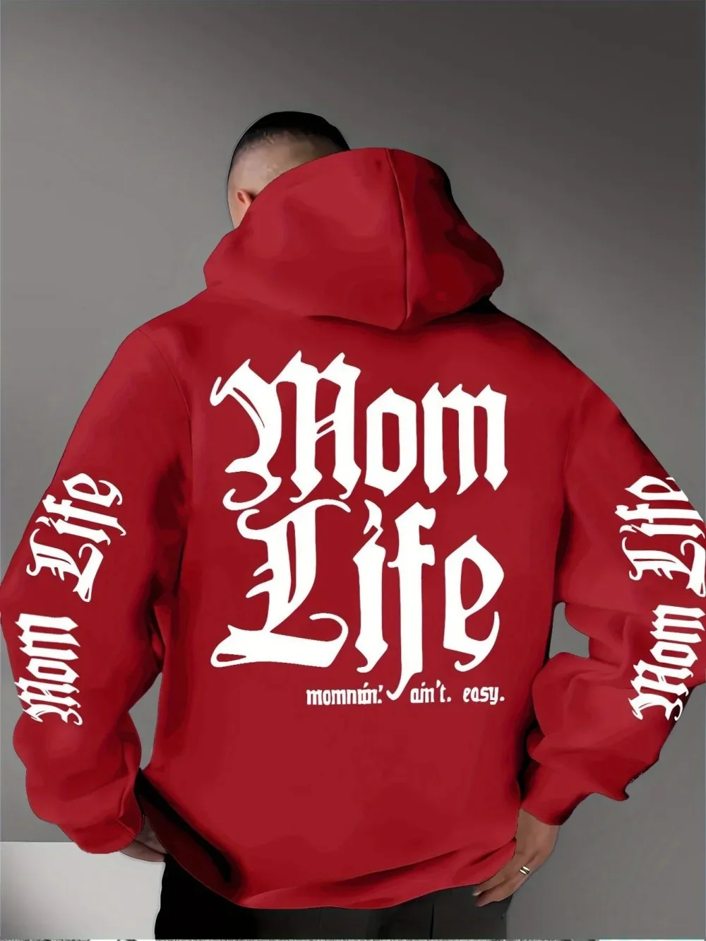 Europäischer und amerikanischer Herbst-Hoodie für Herren mit Gothic-Buchstabendruck, bequem, weich, für Outdoor und urbanen Trend – Detail 7