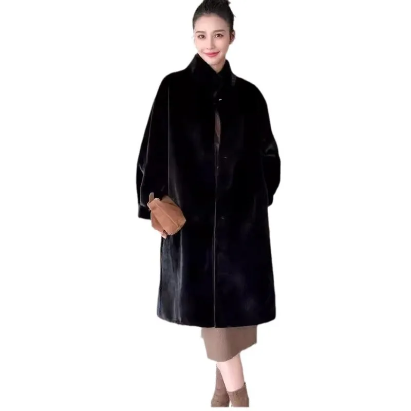 Trench-Coat de luxe en fourrure de haute qualité pour femme, veste moelleuse, manteau Long en fausse fourrure, chaud et doux, manches longues, Cardigan, manteau en fourrure, tendance, nouveau