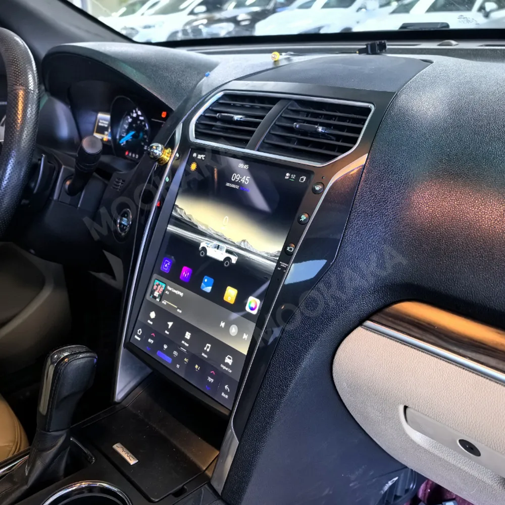 Android 15 13.8 Inch Vertical Touch Screen For Ford Explorer 2011-2019 Car Multimedia Player GPS Navigation Wireless CarPlay DSP