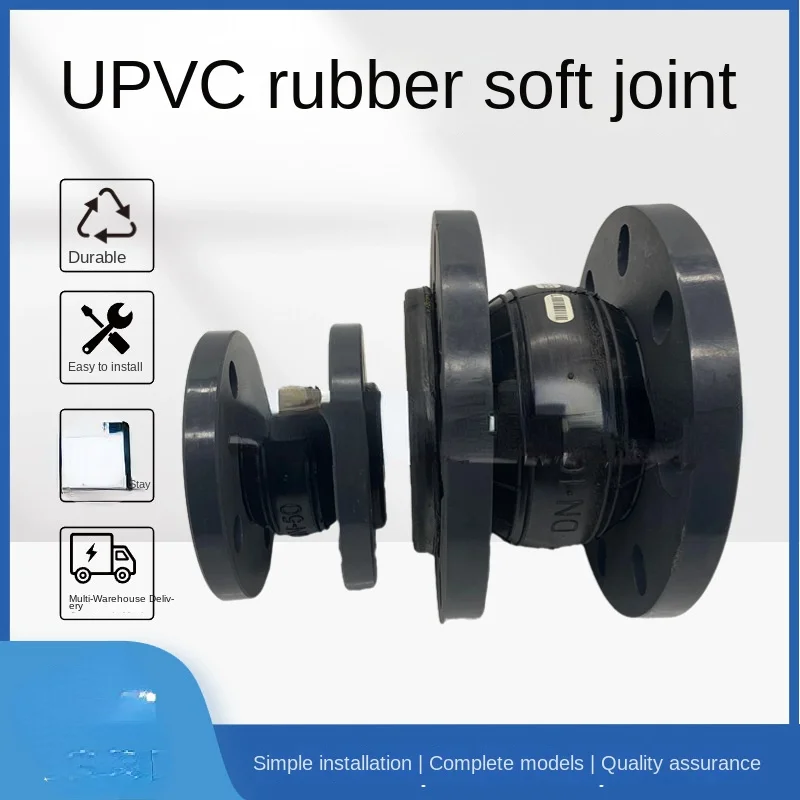 

Upvc Water Pipe Rubber Damping Soft Joint Pvc Pipe Flexible Plastic Double Flange Power Transmission Buffer Joint 25 32 50