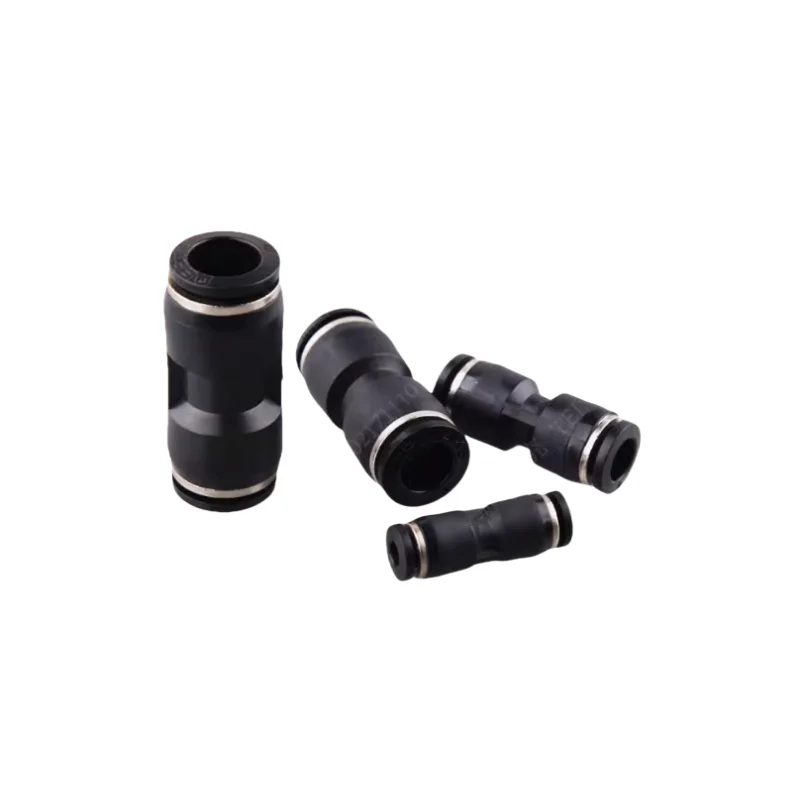 10PCS PU / PG Black Quick Connector 4MM6MM8MM10MM12MM14MM16MM Pneumatic Connector and Air Pipe Connector