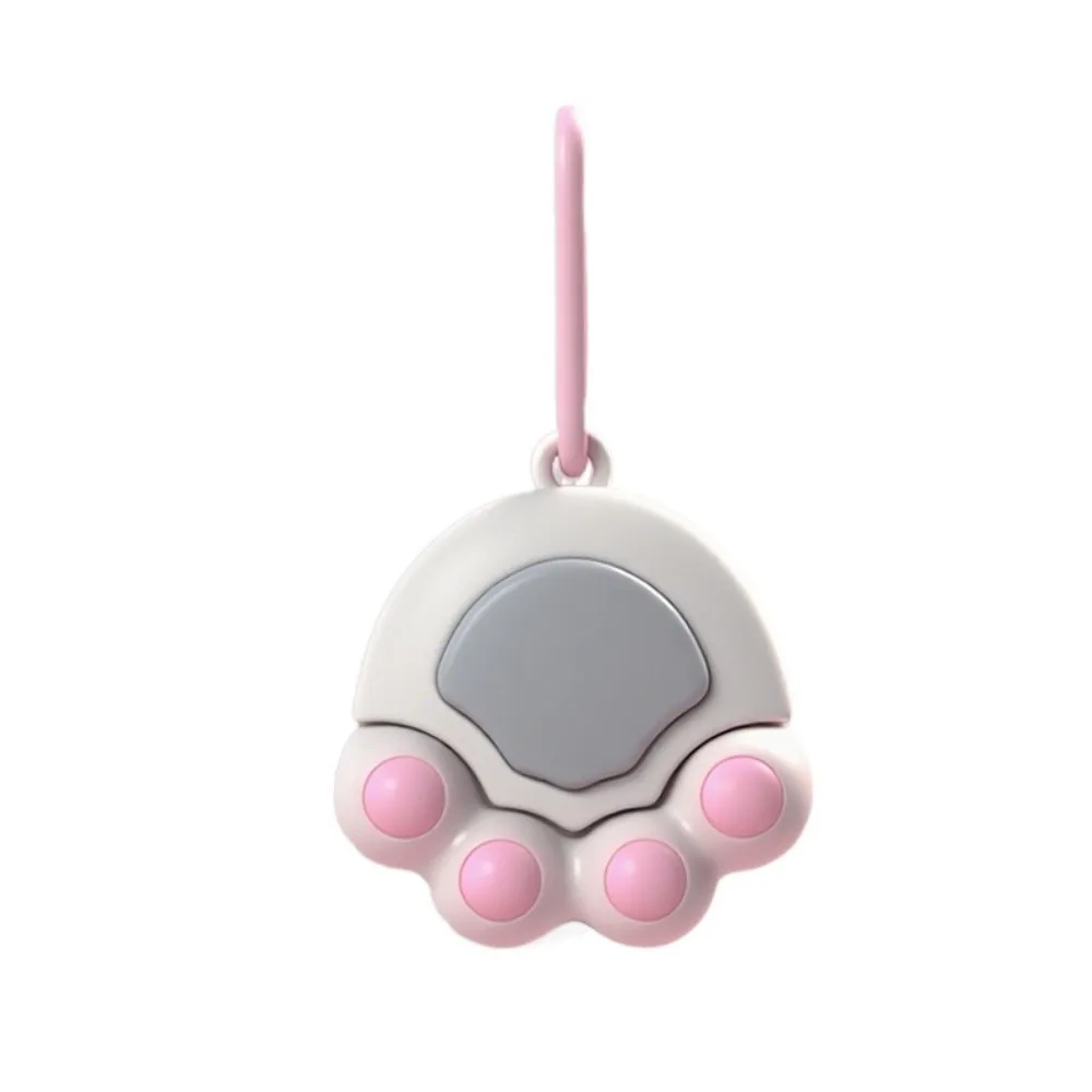 Cartoon Design Cat Claw Measuring Tape 4 Rotating Beads Double Scale Cloth Gauging Tools with Carabiner Lovely Appearance