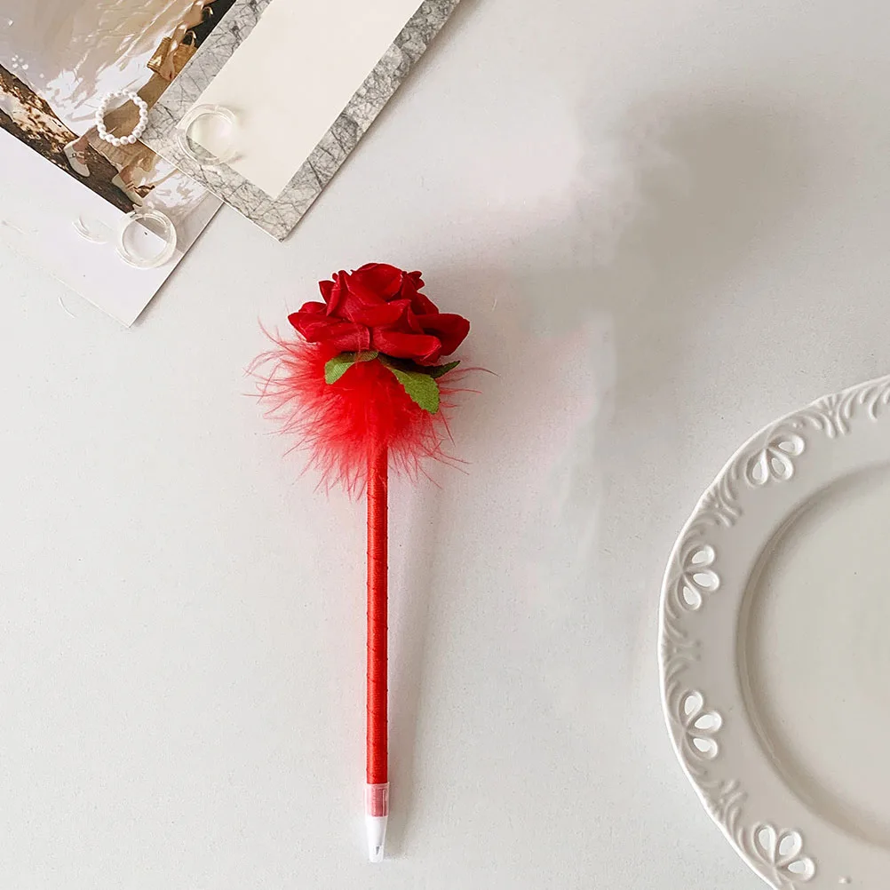 

Rose Pens Artificial Flowers Ballpoint Pens Creative Gel Ink Pen Flower Writing Pen For School Office Home Teacher Student