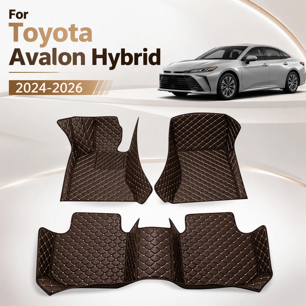 LHD Car Floor Mat For Toyota Avalon Hybrid 2024 2025 2026 Custom Leather Carpet Car Accessories Car Interior Decor Styling