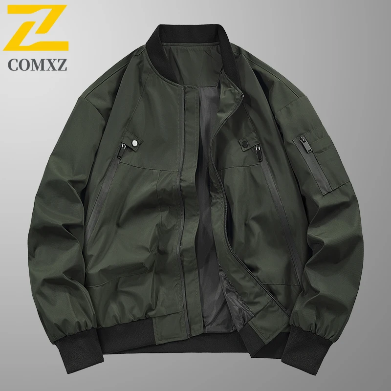 الرجال سترة جديدة جيوب متعددة تصميم عصري تنوعا يندبروف سترة مضادة للماء التخييم في الهواء الطلق السفر سترة البيسبول #4