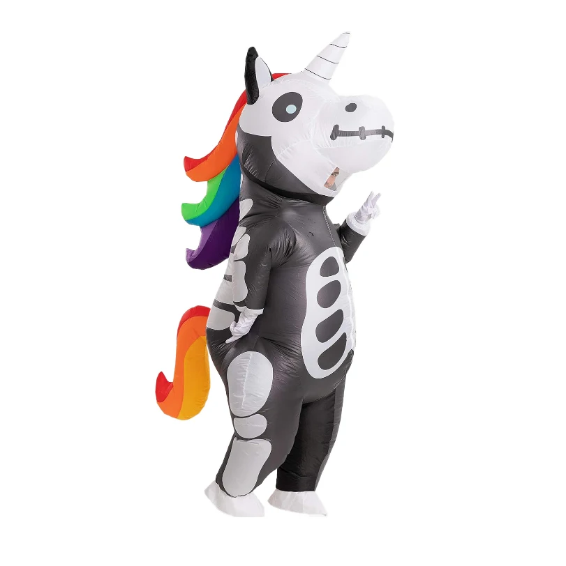 Inflatable Unicorn Costume Funny Blow Up Suit Unisex Party Cosplay Holiday Gift Inflatable Toy