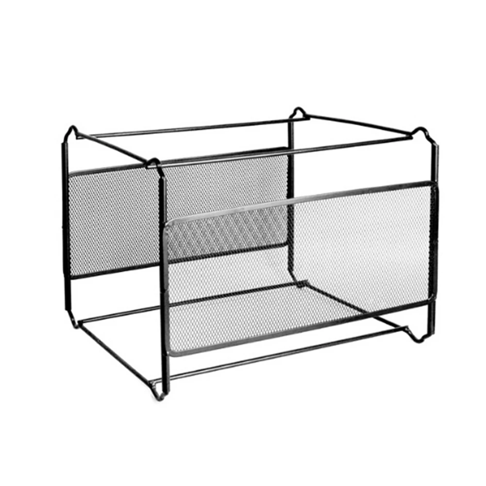 A4 Letter Size Hanging File Folder Box Mesh Metal File Organizer Box Desk Storage Holder Shelf Holder Storage For Office Home