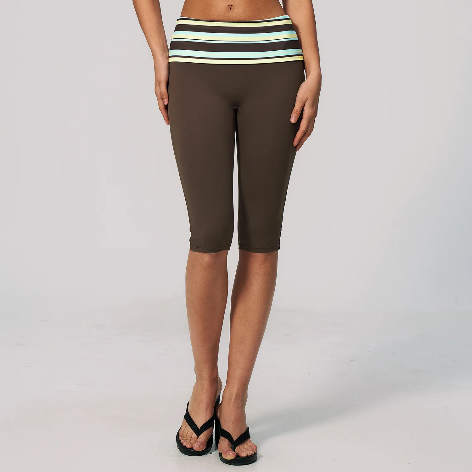 Super Soft Fabric Fold Over Waist Yoga Clothing Push Up Gym Short Women High Waist Sport Leggings Higher Quality Workout Cycling