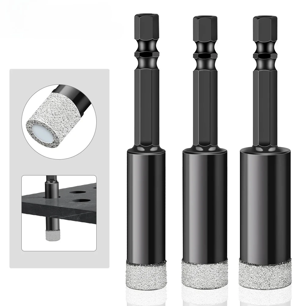 Sets Diamond Angle Grinder Bit Tile Cutter Hole Saw Tools Hexagonal Shank Diamond Drill Bit Dry Vacuum Brazed Drilling Core Bits