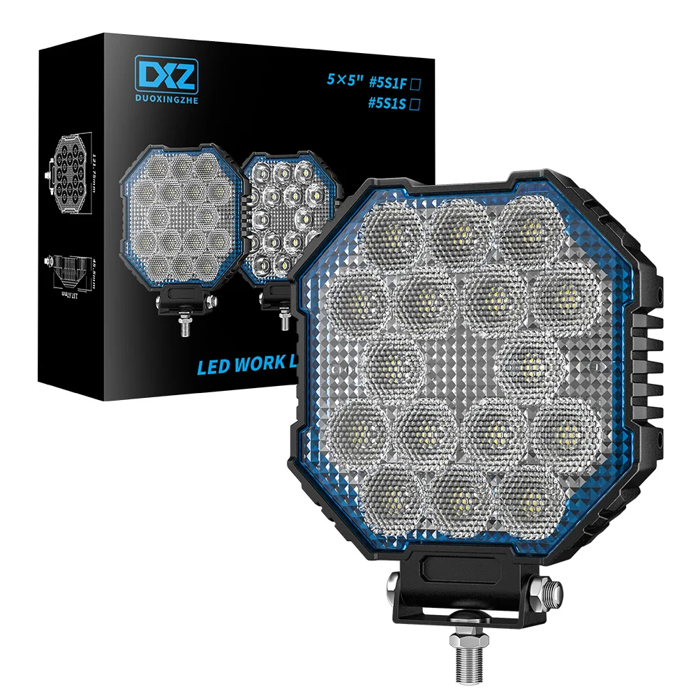 

5.2 Inch Square Work Lights 9-32V Automotive LED Off-Road Vehicle Modified Floodlight Paving ATV SUV 5X5 Boat Jeep Headlights