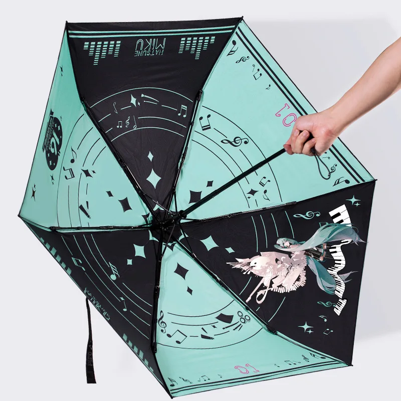 

Hatsune Miku Anime Figures 16th Anniversary Six Sided Sunny Umbrella Animation Peripheral Cartoon Creative Children's Gift Toys