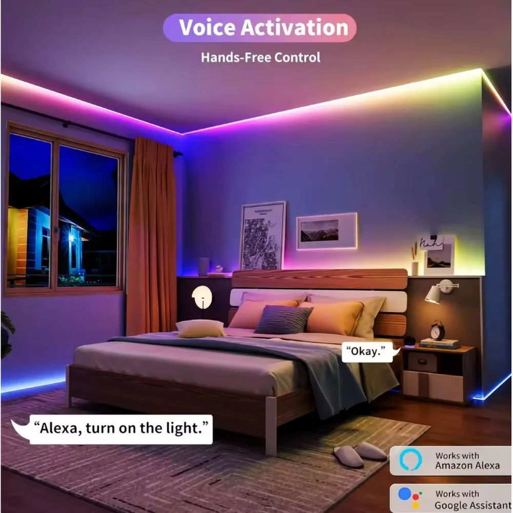 RGB LED Strip WS2812B 5V Tuya Bluetooth Music Controller Kit Life APP Control Addressable Dearmcolor Esports Room Dynamic Modes