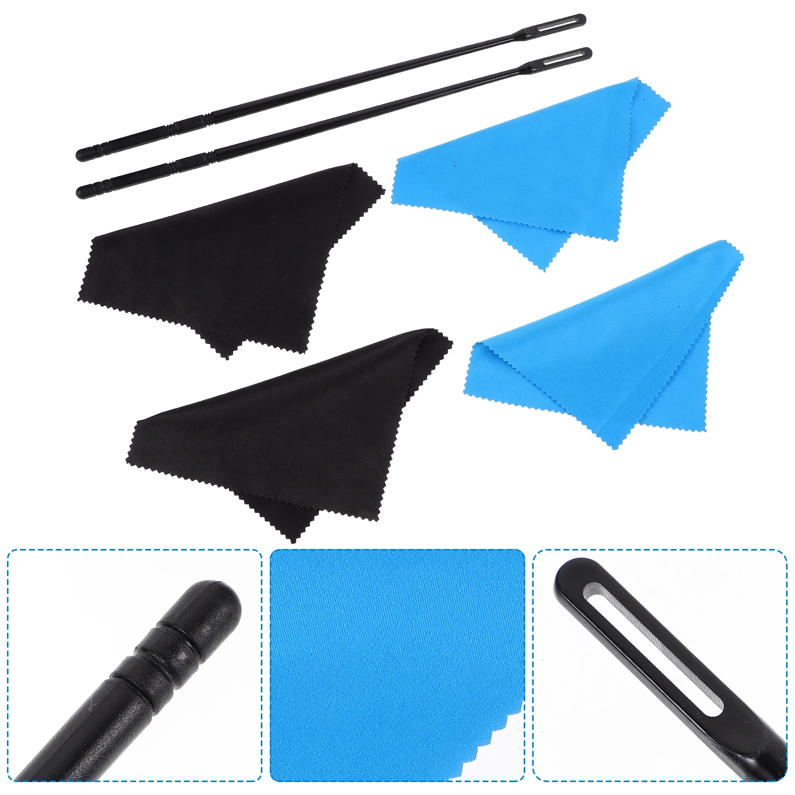 

1 set 1 Set Rods Swabs Flute Rod Cloth Kit Flute Maintenance Tools Cleaning Supplies Instrument Cleaning Kit Easy Use