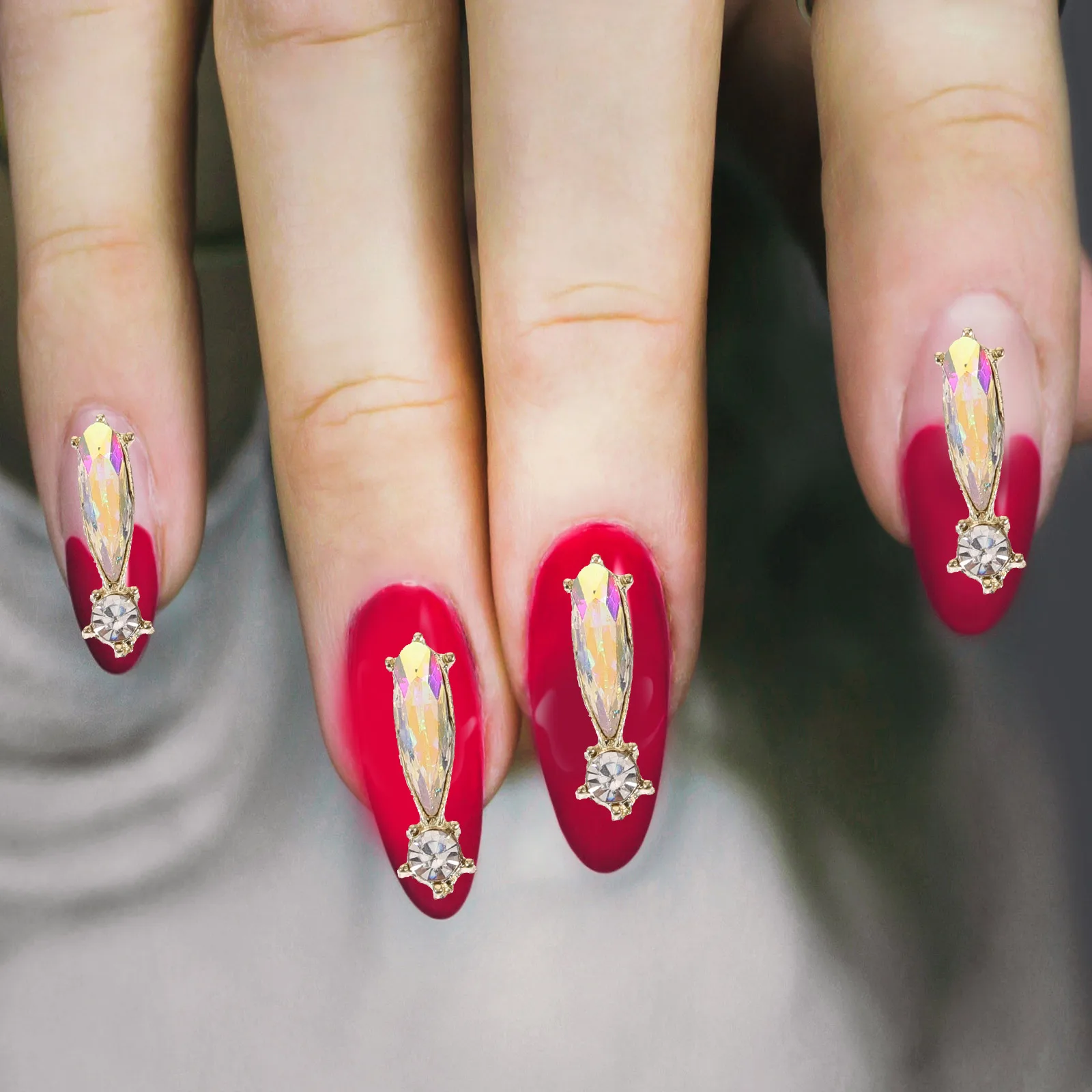 

12 Grid Metal Crystal Drill Nail Art Supplies Colored Rhinestones Gel Nails Small Gems Charms Cool Jewels DIY Decor