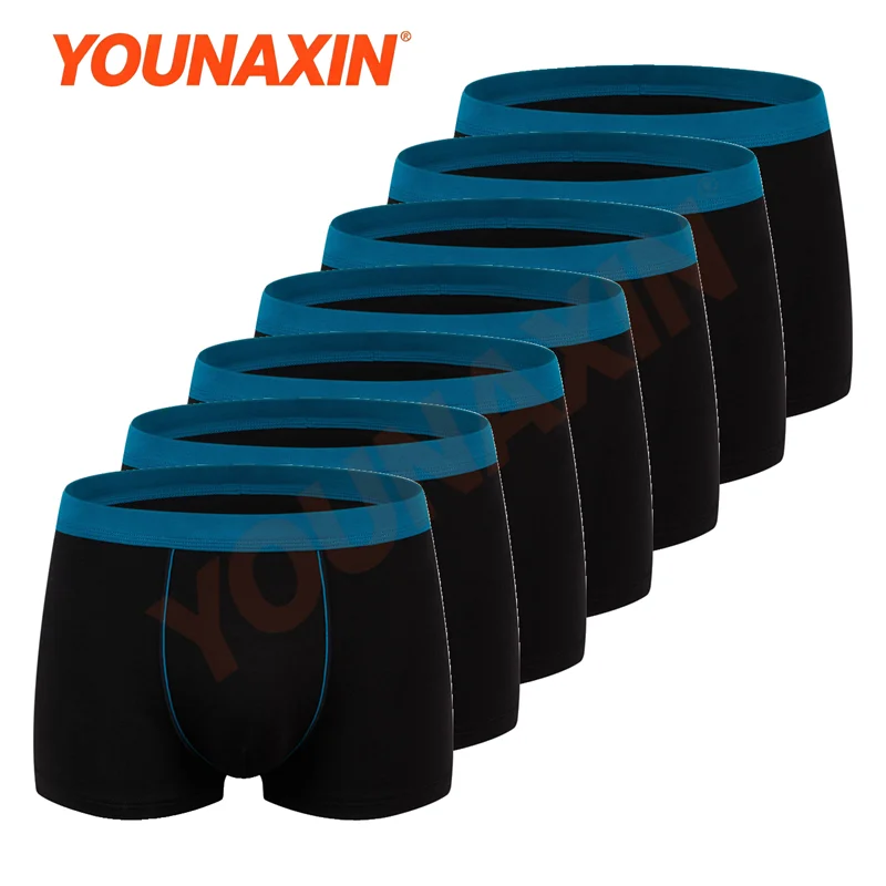 7 Pcs Men's Plus Size Boxer Briefs Cotton Breathable Underwear Big Size Underpants Asian Size XL 2XL 3XL 4XL 5XL 6XL 7XL 8XL 9XL
