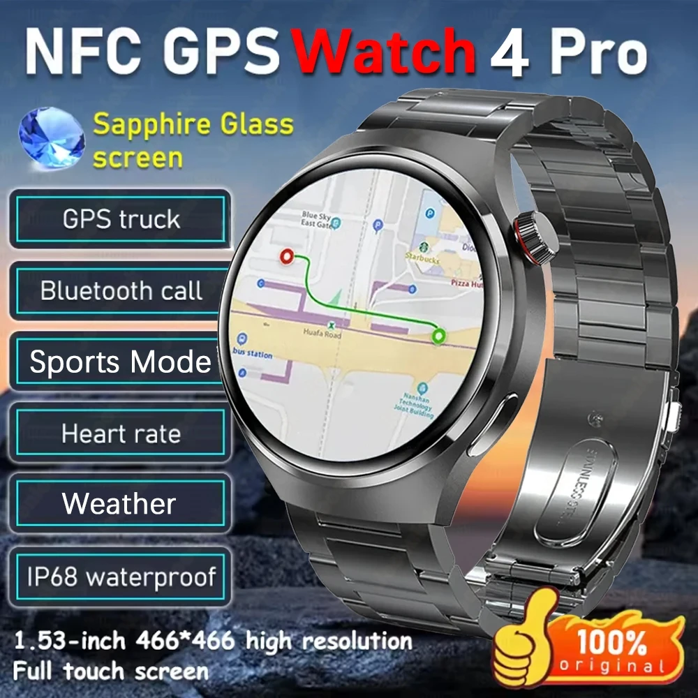 

Для Huawei Watch 4 PRO Bluetooth Call Smartwatch Мужские 150+ Спортивный режим IP68 Водонепроницаемые Смарт-часы 2025 Новый Android IOS