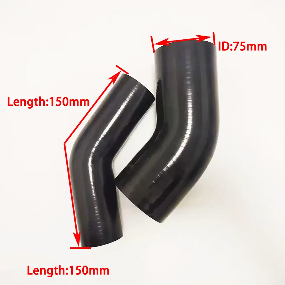 45 ° multi size silicone hose intercooler turbocharger pipe high temperature and high pressure connection pipe intake pipe joint