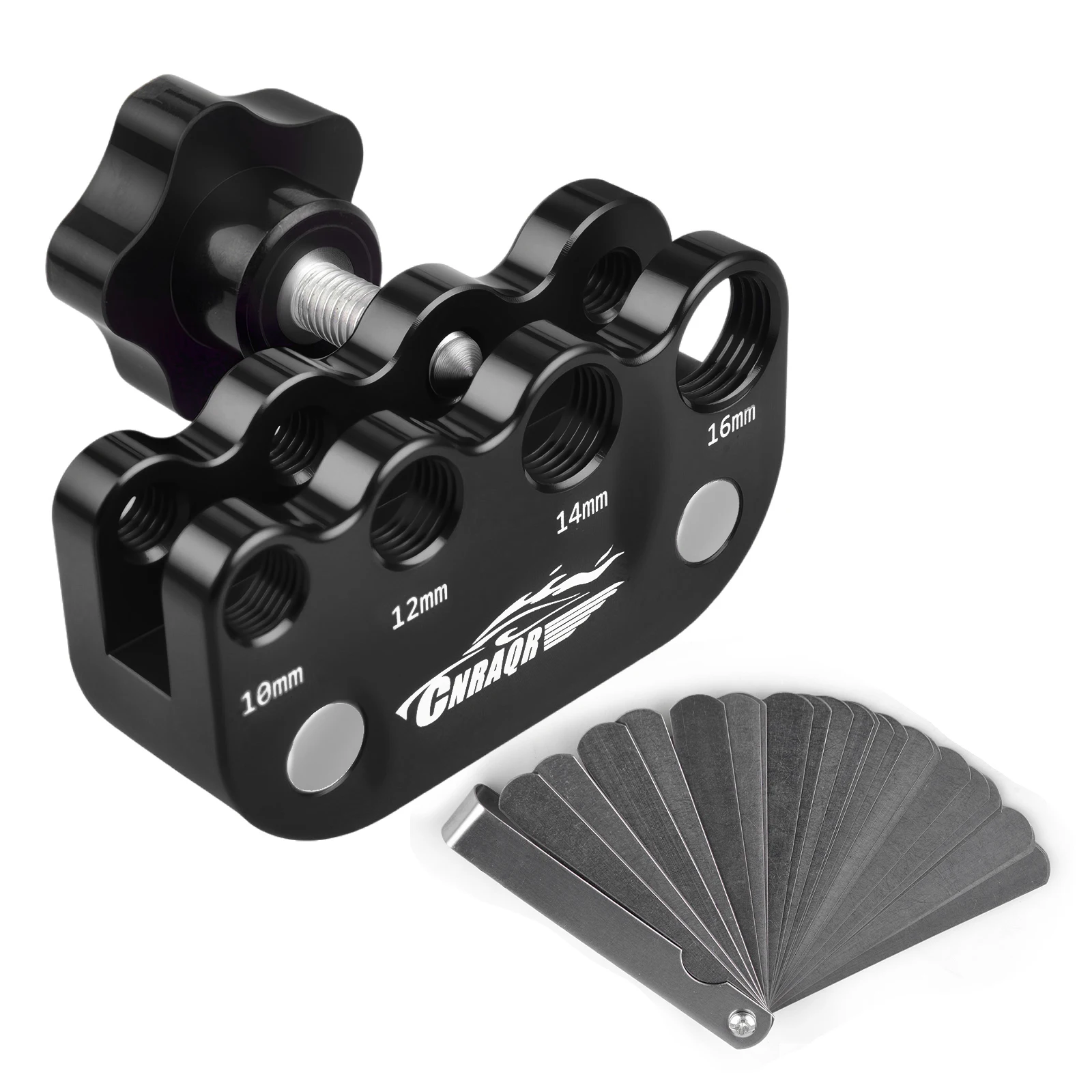 Ergonomie Zündkerzen-Lückenwerkzeug mit Stahlfülerlehre für M10 M12 M14 M16 Zündkerzen Aluminium mit Magnet
