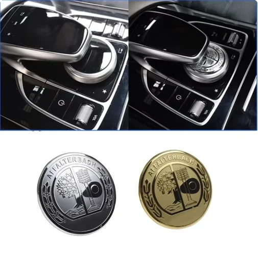 Auto Interior Sticker Multimedia Mouse Knob Center Console Sticker for Mercedes Benz AMG A/B/C/E/G AFFALTERBACH AMG Sticker 47mm