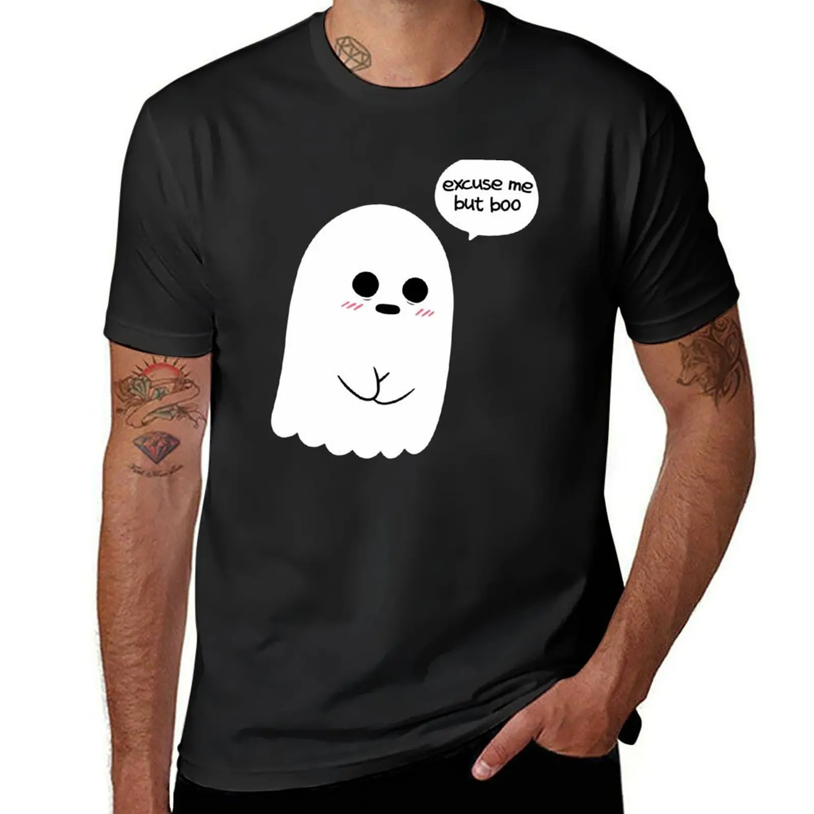 Ghost : Excuse me but boo T-Shirt boys animal print sublime korean fashion mens t shirts pack