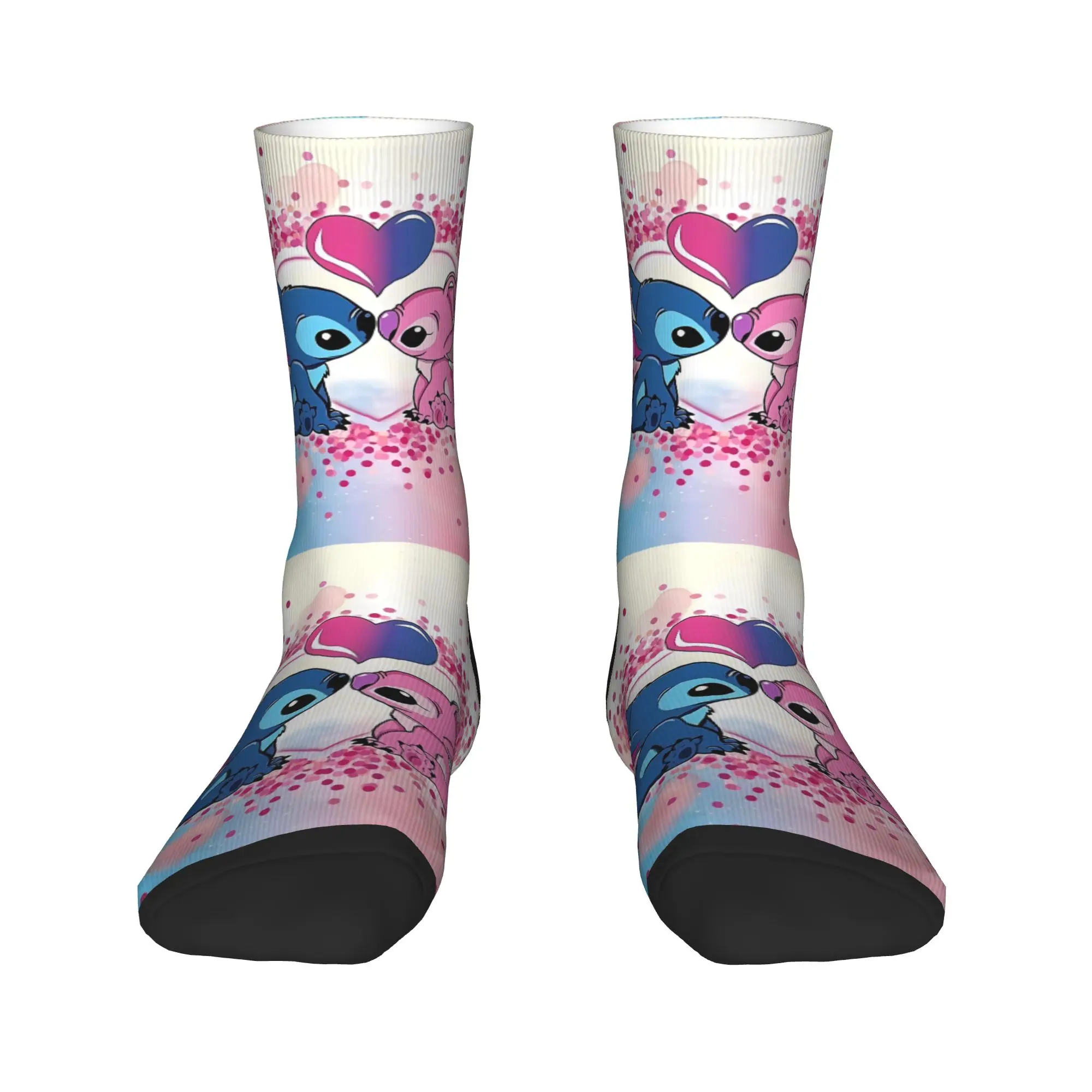 Stitch Stockings Couple  Socks Soft Breathable Elegant Socks Autumn Running Sports Non Skid Graphic Socks Gift