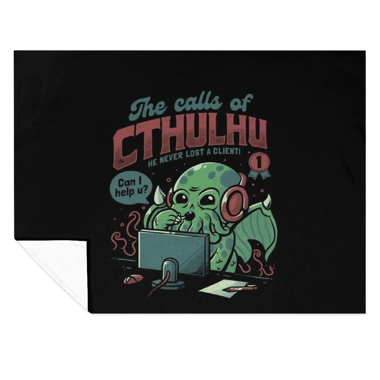 

The Calls Of Cthulhu - Funny Horror Monster Gift Throw Blanket blankets and throws Decorative Beds Beautifuls Furrys Blankets